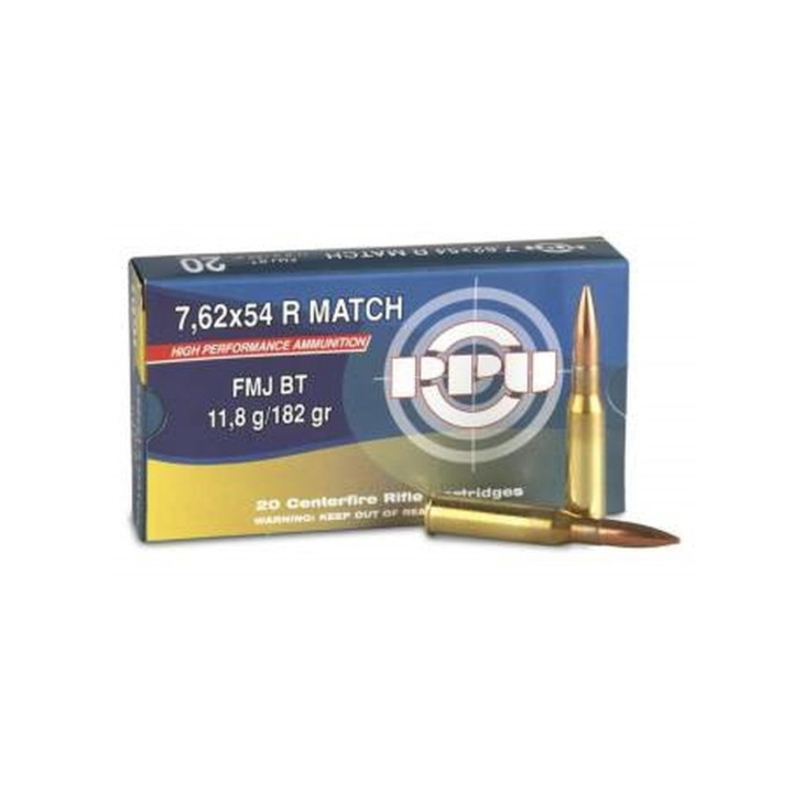 Amunicja PPU 7,62X54R MATCH FMJ BT 182