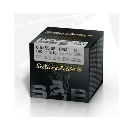 Amunicja S&B 6,5x55 SE FMJBT 9.1g/140gr