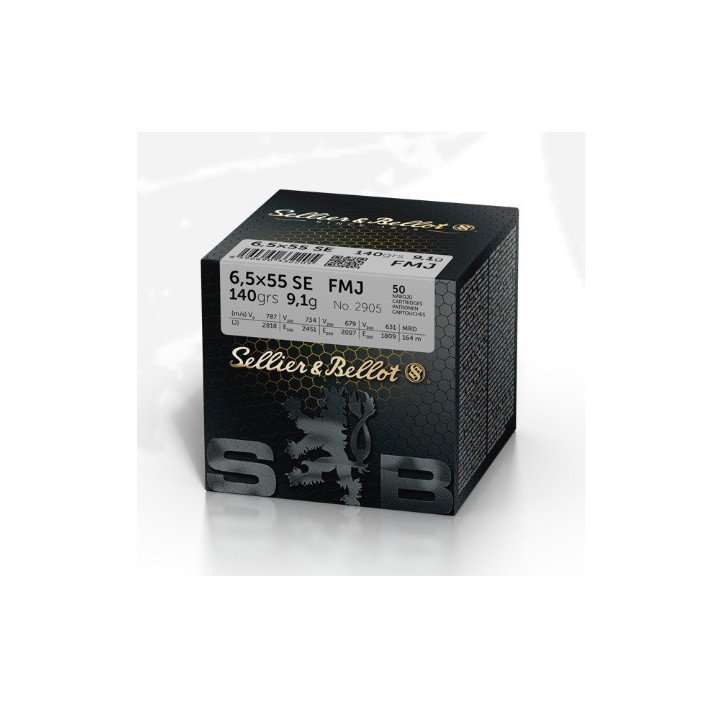 Amunicja S&B 6,5x55 SE FMJBT 9.1g/140gr