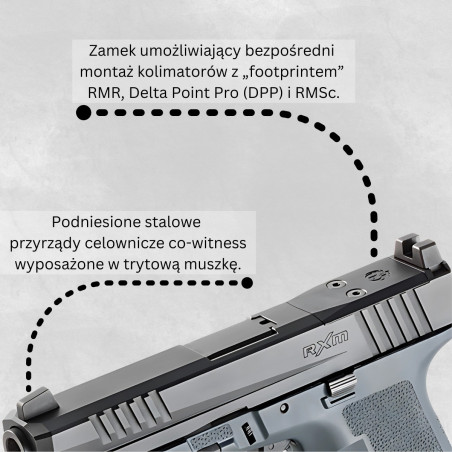 Pistolet RUGER RXM FS OR 4,5" kal. 9x19mm