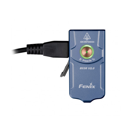 Latarka LED Fenix E03R V2.0 niebieska