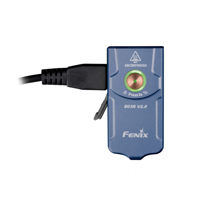 Latarka LED Fenix E03R V2.0 niebieska