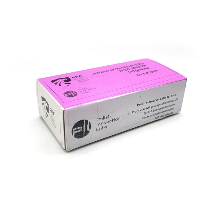 Amunicja PFA 9x19mm FMJ IPSC MINOR 9,5g/147gr (50)