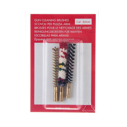 Szczotki S.C. zestaw 3 szt. 6mm M/N/B Mosiężna, Nylon, Bawełna