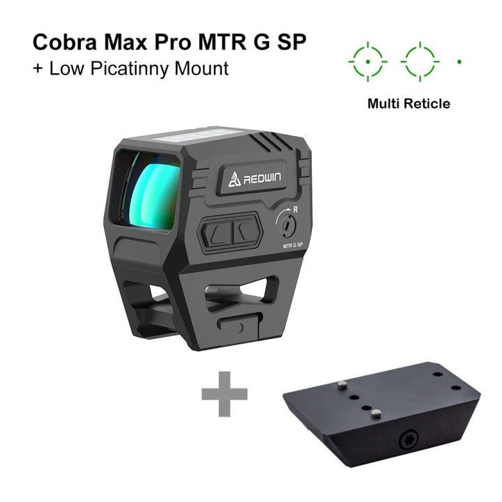 Kolimator REDWIN COBRA MAX PRO 29×22 SP MTR Green Dot 3MOA RWD41G