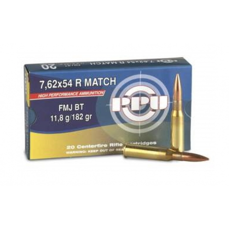 Amunicja PPU 7,62x54R Match FMJ BT 11,8g/182gr