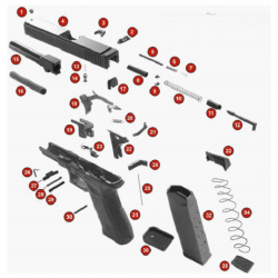 Tuleja dystansowa iglicy Glock Czarna LONE WOLF