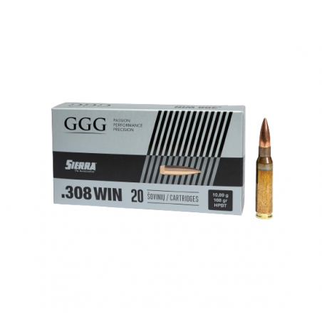 Amunicja GGG .308 Win. HPBT GPX13 NOSSLER 10,89g/168GR
