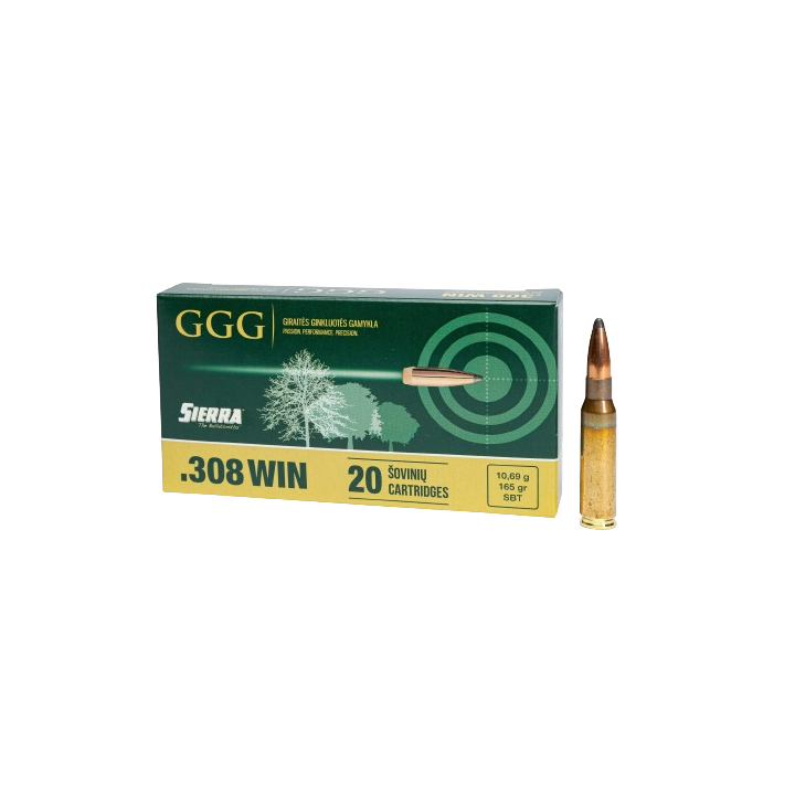 Amunicja GGG .308 Win. SBT GPX14 SIERRA 10,69g/165GR
