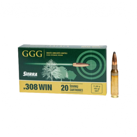 Amunicja GGG .308 Win. SBT GPX19 SIERRA 11,66g/180gr