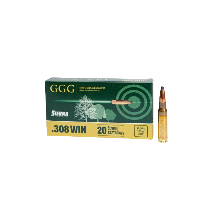 Amunicja GGG .308 Win. SBT GPX19 SIERRA 11,66g/180gr