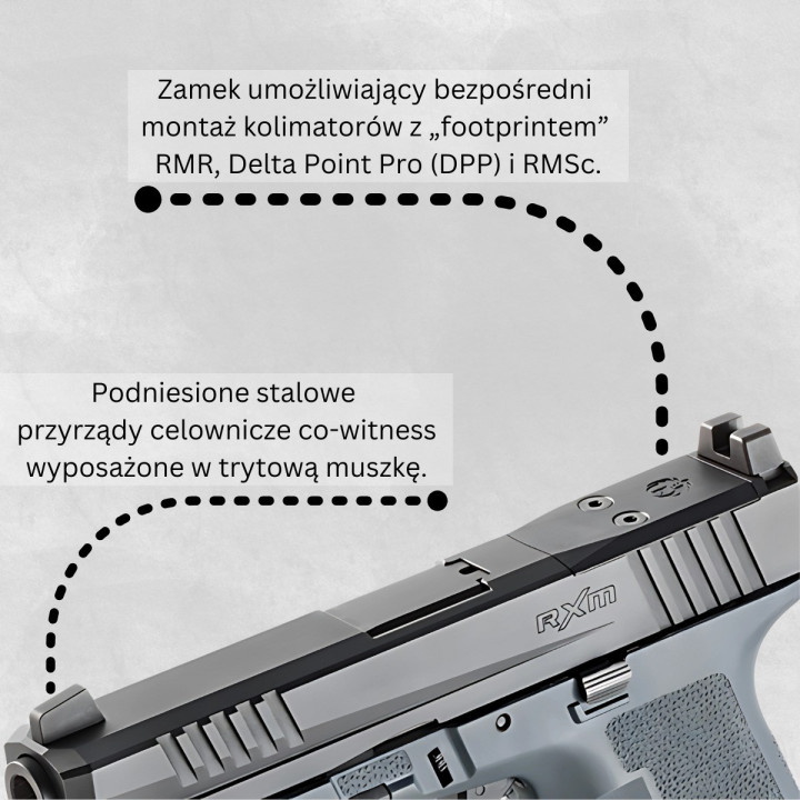 Pistolet RUGER RXM OR 4" kal. 9x19mm