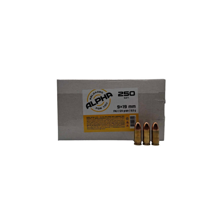 Amunicja ALPHA 9x19mm FMJ 8g/124gr