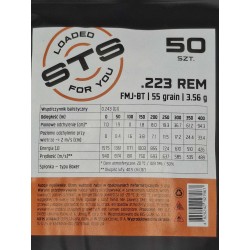 Amunicja STS .223 Rem. FMJ BT 3,6g/55gr