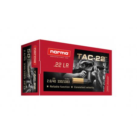 Amunicja NORMA .22LR TAC-22 2,6g/40gr