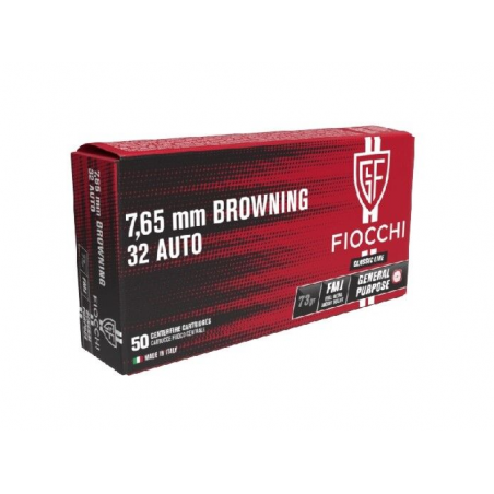 Amunicja FIOCCHI 7,65 Browning/32 Auto FMJ 4,73g
