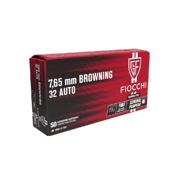 Amunicja FIOCCHI 7,65 Browning/32 Auto FMJ 4,73g