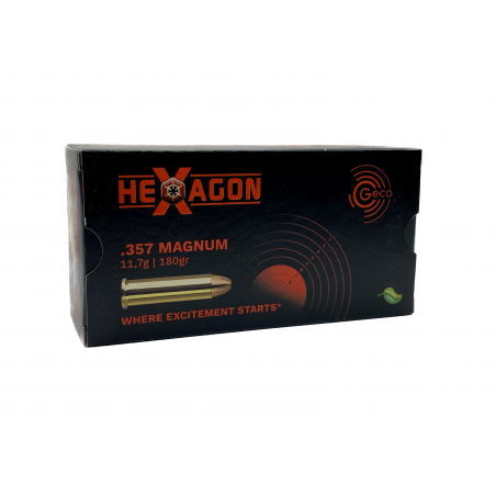 Amunicja GECO Hexagon .357 Magnum JHP 11,7g/ 180gr