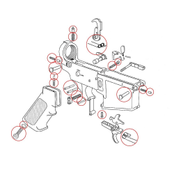 Zestaw Sprężyn EEMANN TECH do AR-15 Lower ET-180005