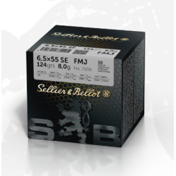 Amunicja S&B 6,5x55 SE FMJ 8.0g/124gr