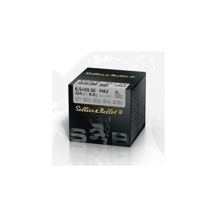 Amunicja S&B 6,5x55 SE FMJ 8.0g/124gr