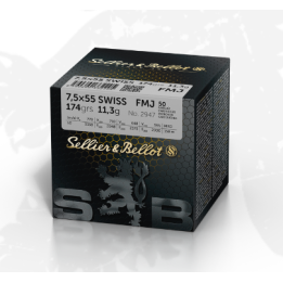Amunicja S&B 7,5x55mm Swiss FMJ 11.3g/174gr