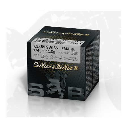 Amunicja S&B 7,5x55mm Swiss FMJ 11.3g/174gr