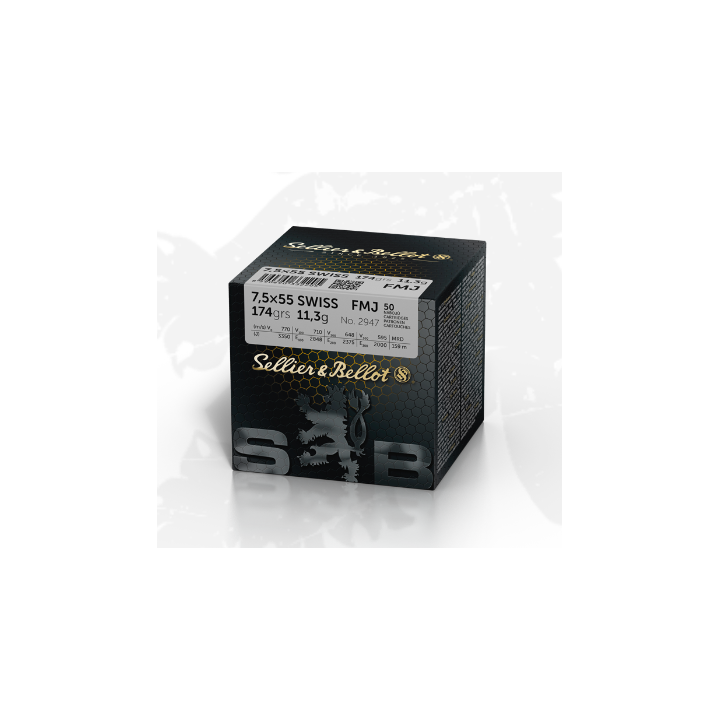Amunicja S&B 7,5x55mm Swiss FMJ 11.3g/174gr