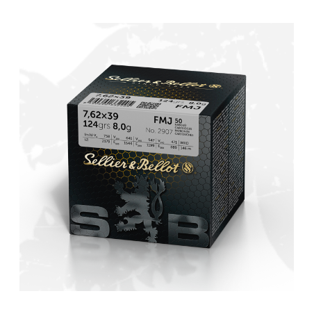 Amunicja S&B 7,62x39mm FMJ 8g/124gr