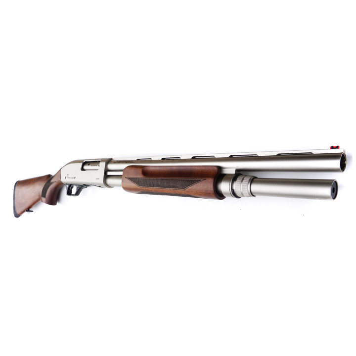 Strzelba PASA ARMS Qaton-S06 18,5" 6+1 12/76 Drewno Srebrna