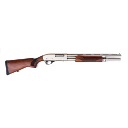 Strzelba PASA ARMS Qaton-S06 18,5" 6+1 12/76 Drewno Srebrna