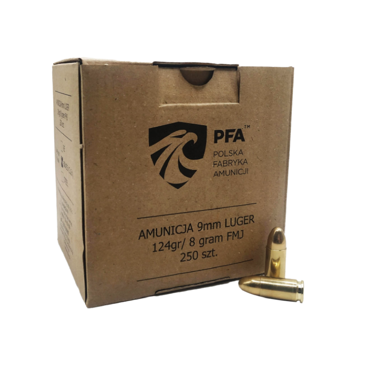 Amunicja PFA 9x19mm FMJ 8g (250)